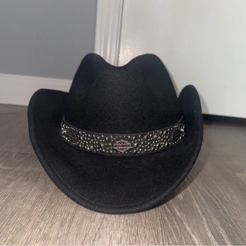 Harley Davidson wool crushable cowboy hat